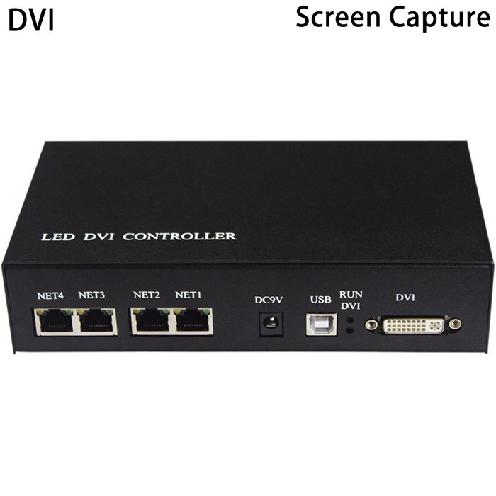 DC5-24V led controller with DVI interface,support MADRIX,Jinx,etc.4 network ports ,screen capture controller,For programmable led strip